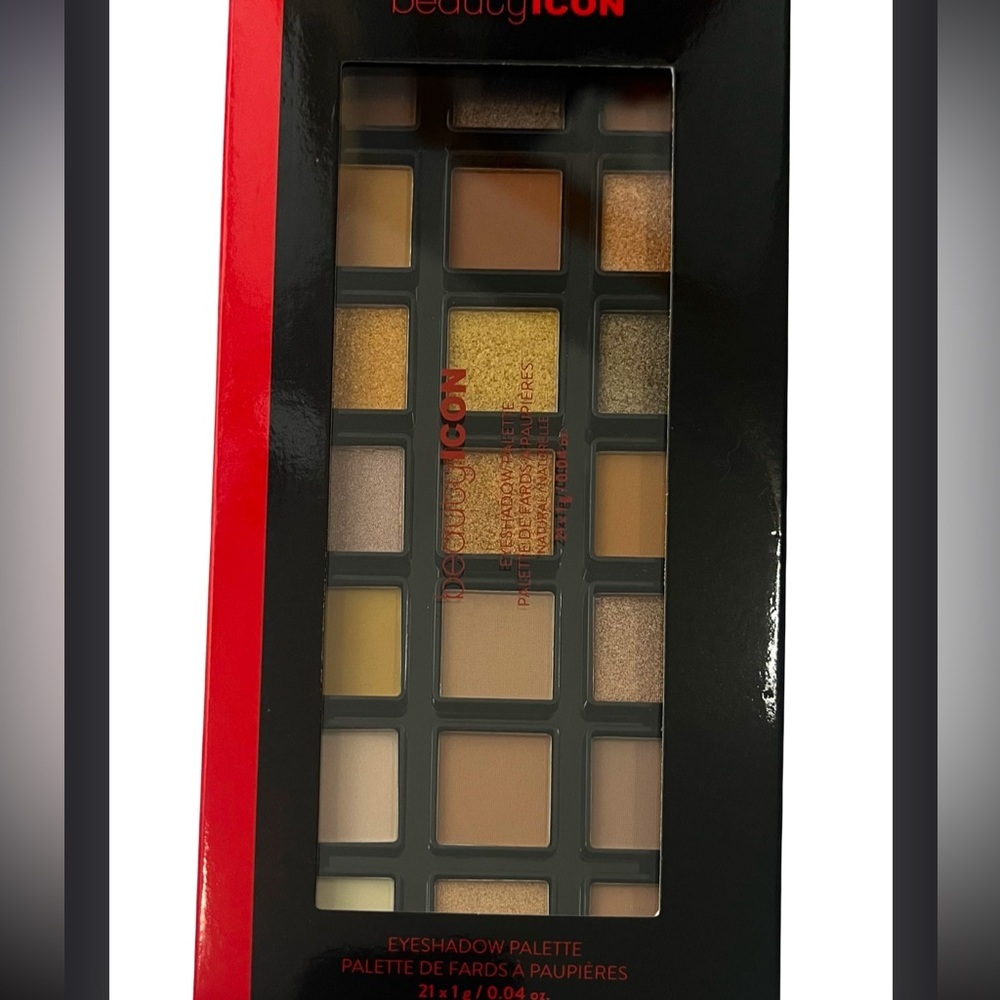 BeautyICON Natural Eyeshadow Palette (21 Shades) Golden Neutrals & Glitter